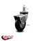 Service Caster 3 Inch Chrome Hooded Neoprene Rubber 7/8 Inch Grip Ring Stem Caster with Brake SCC-GR03S310-NPRB-BC-B-71678 - alternate 3